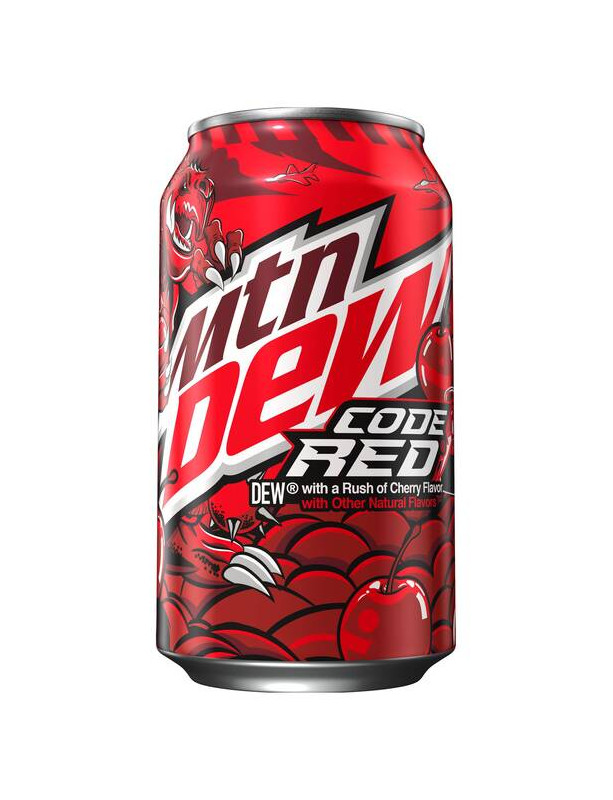 Mountain Dew Code Red Can 2x 12x12 Oz